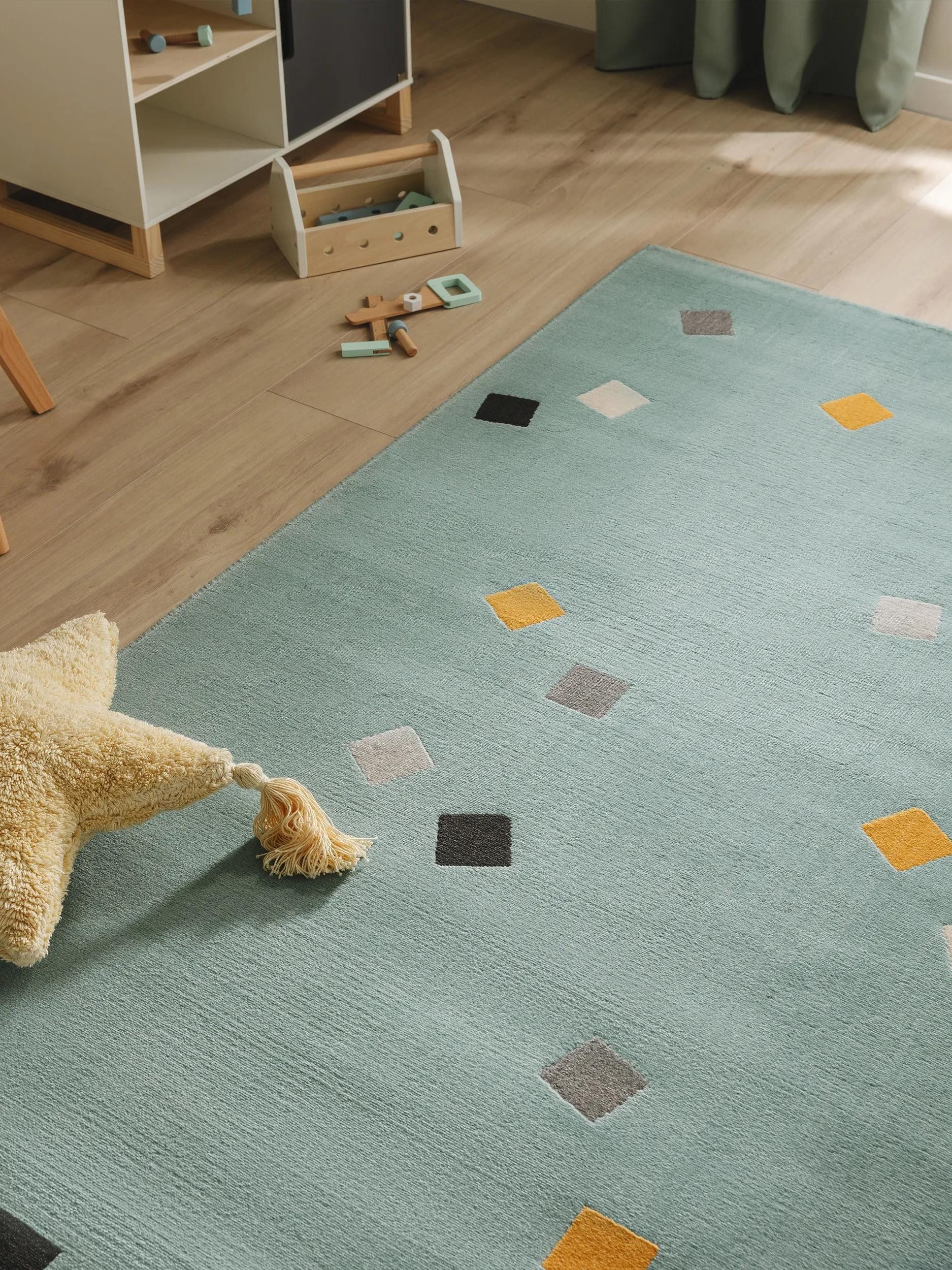 benuta Kinderteppich Juno, rechteckig, Höhe: 6 mm, Kunstfaser, Berber, Ethno-Style, Wohnzimmer