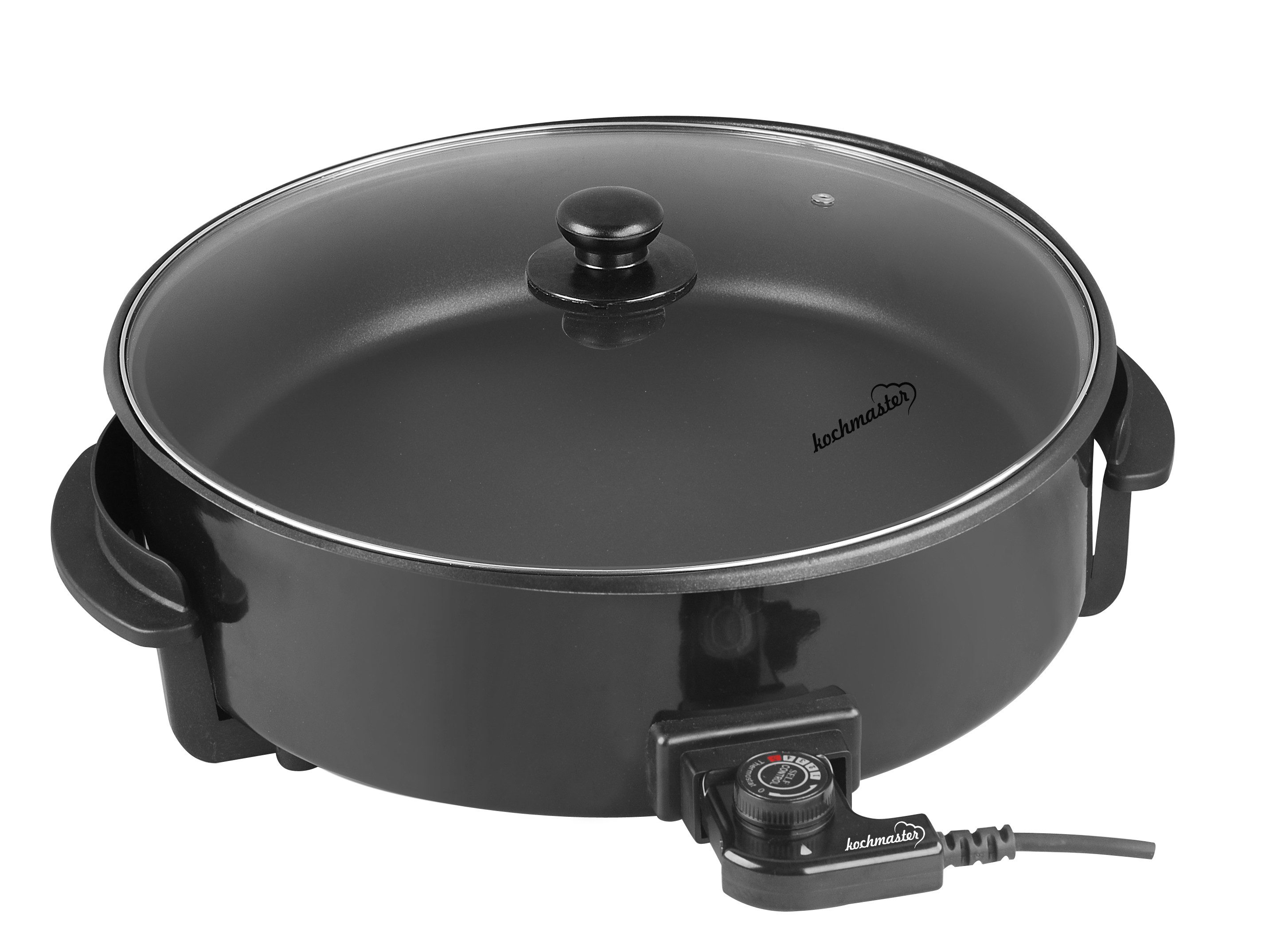 kochmaster Elektrische Pizzapfanne KOCHMASTER Multifunktionale Pizza Pfanne Delux 42 cm x 13 cm