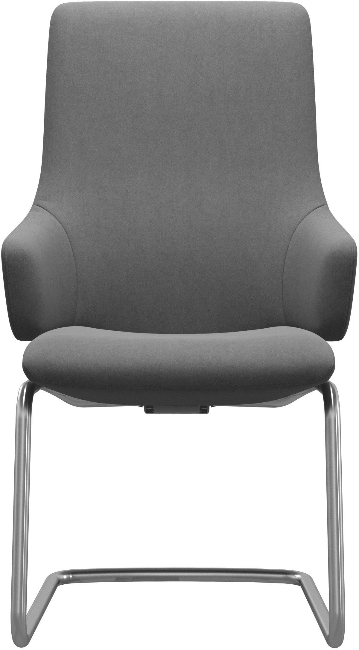Stressless® Polsterstuhl Laurel, High Back mit Armlehne, Größe L, mit Beinen aus Stahl in Chrom