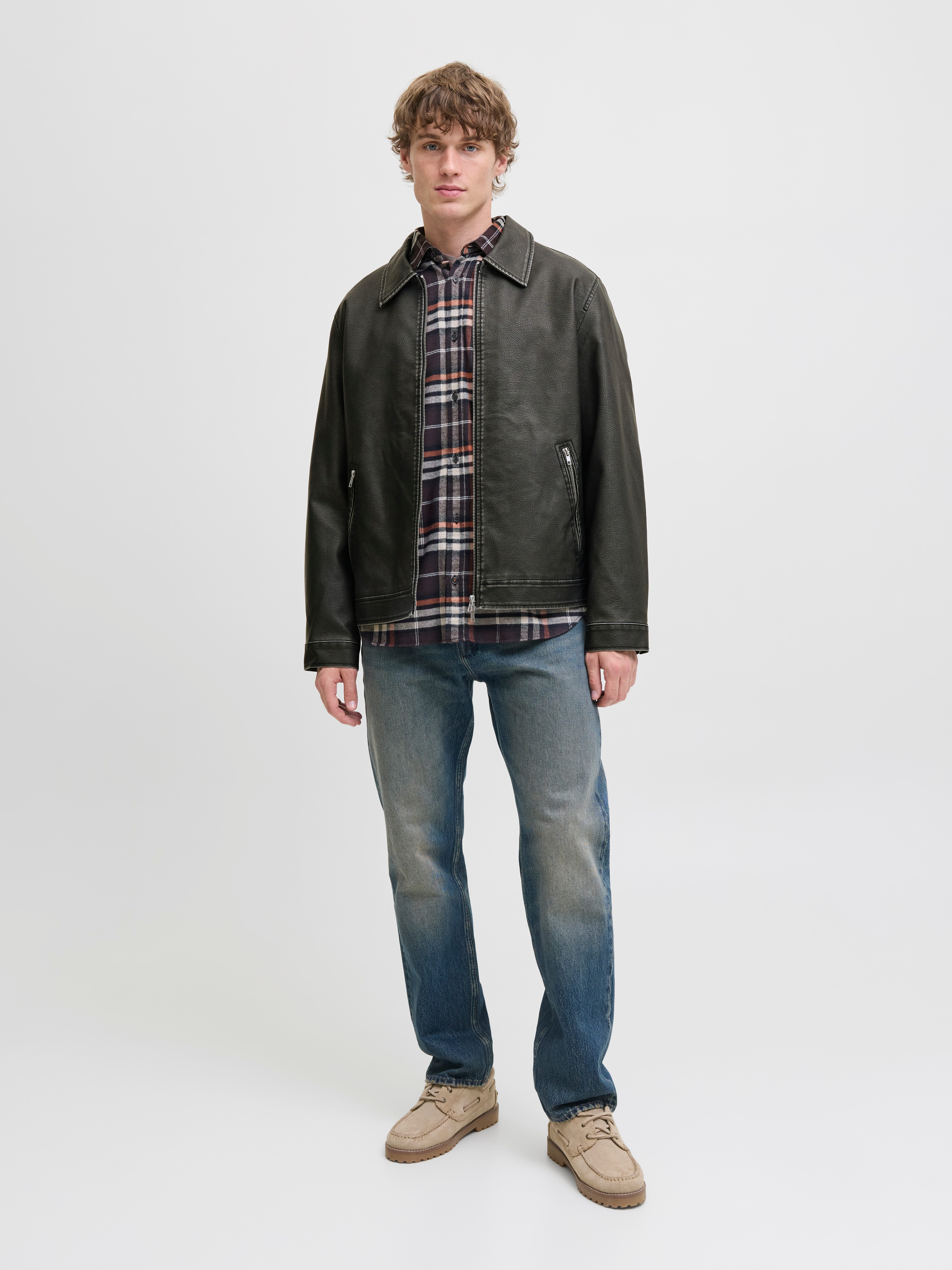 Jack & Jones Bikerjacke JJECASABLANCA PU JACKET NOOS mit Fronttaschen – Bild 5 von 5