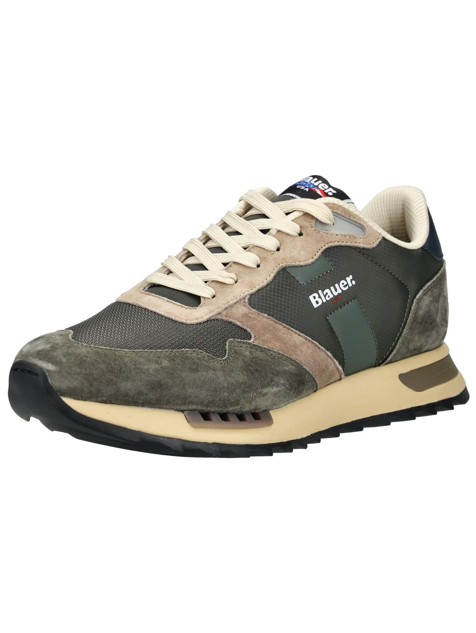 Blauer Sneaker Leder/Textil Sneaker