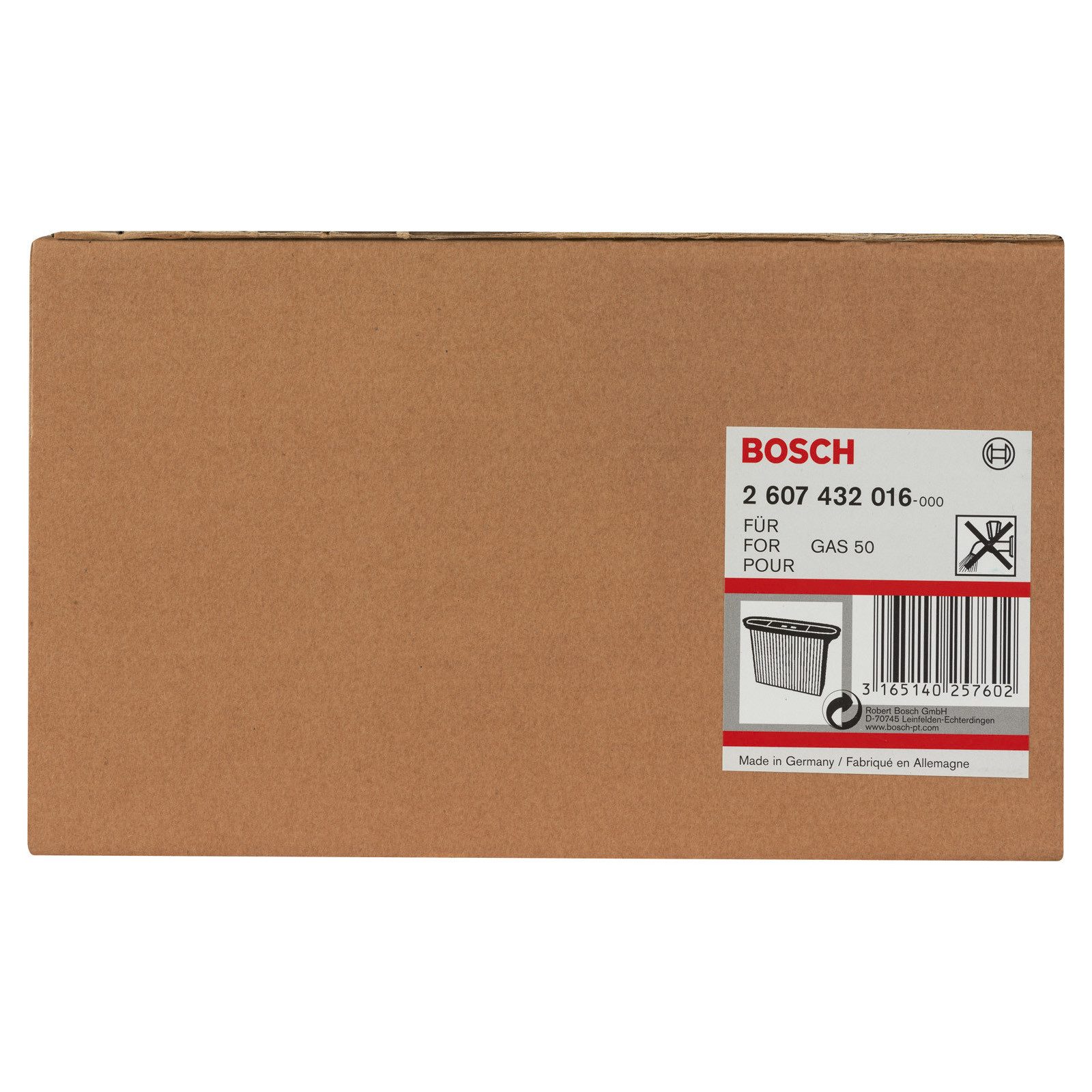 BOSCH Flachfaltenfilter Bosch Cellulose-Faltenfilter, 8600 cm², 257 x 69 x 187 mm -2607432016