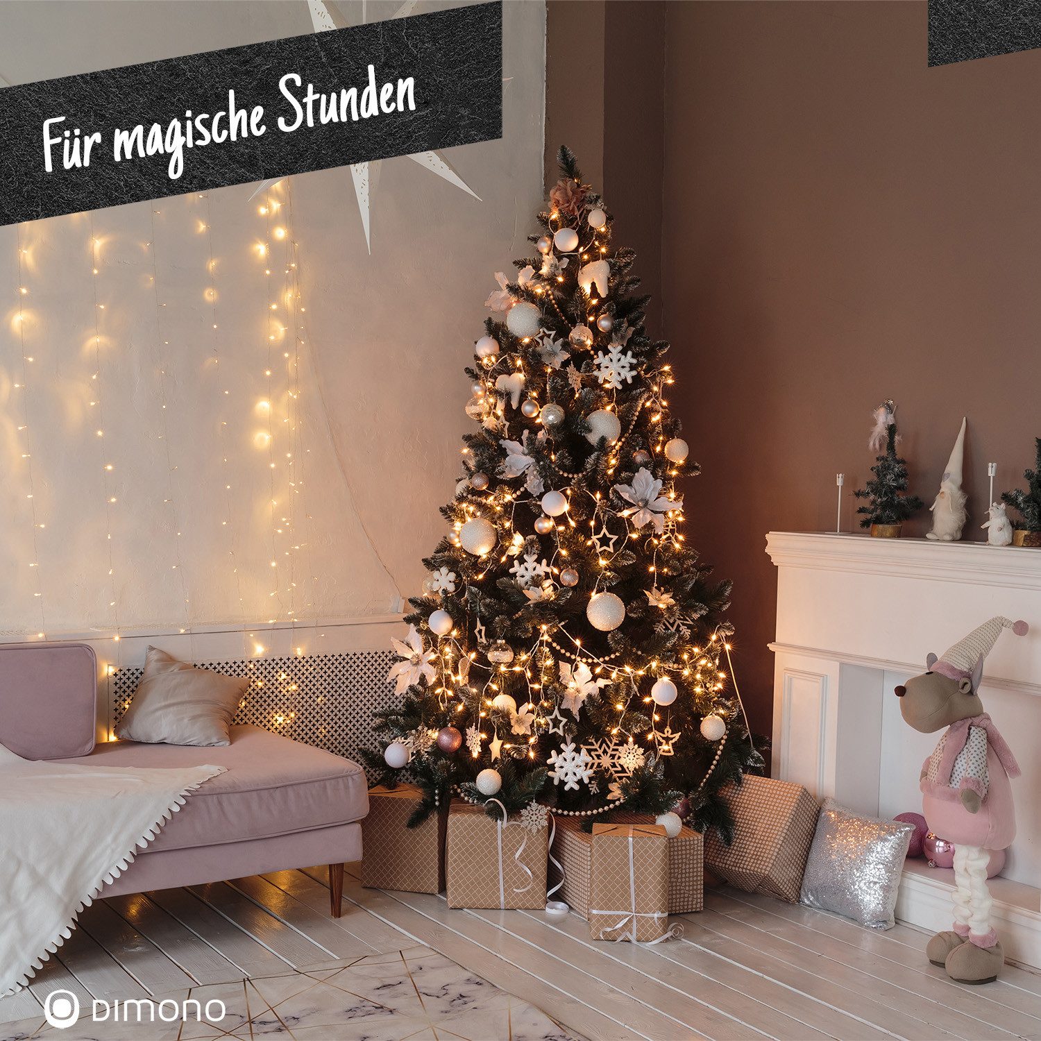 Dimono Künstlicher Weihnachtsbaum DIMONO Künstlicher Weihnachtsbaum mit Stecksystem – Dekorativer Baum, Christbaum, Naturgetreuer Tannenbaum mit wunderschönen Baumspitzen