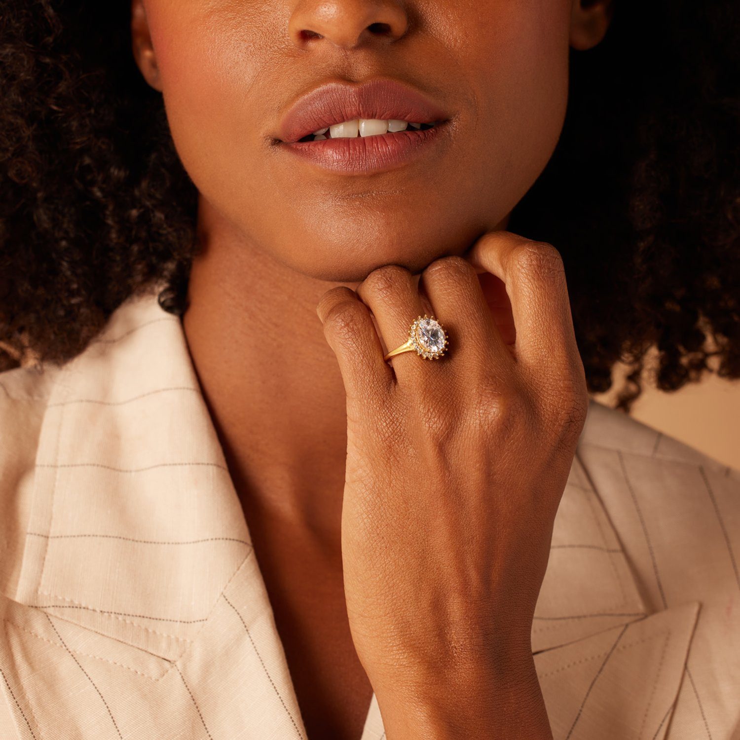 LUCARDI Fingerring Ring - Stahl - Gold - Zirkonia - Damen – Bild 3 von 3