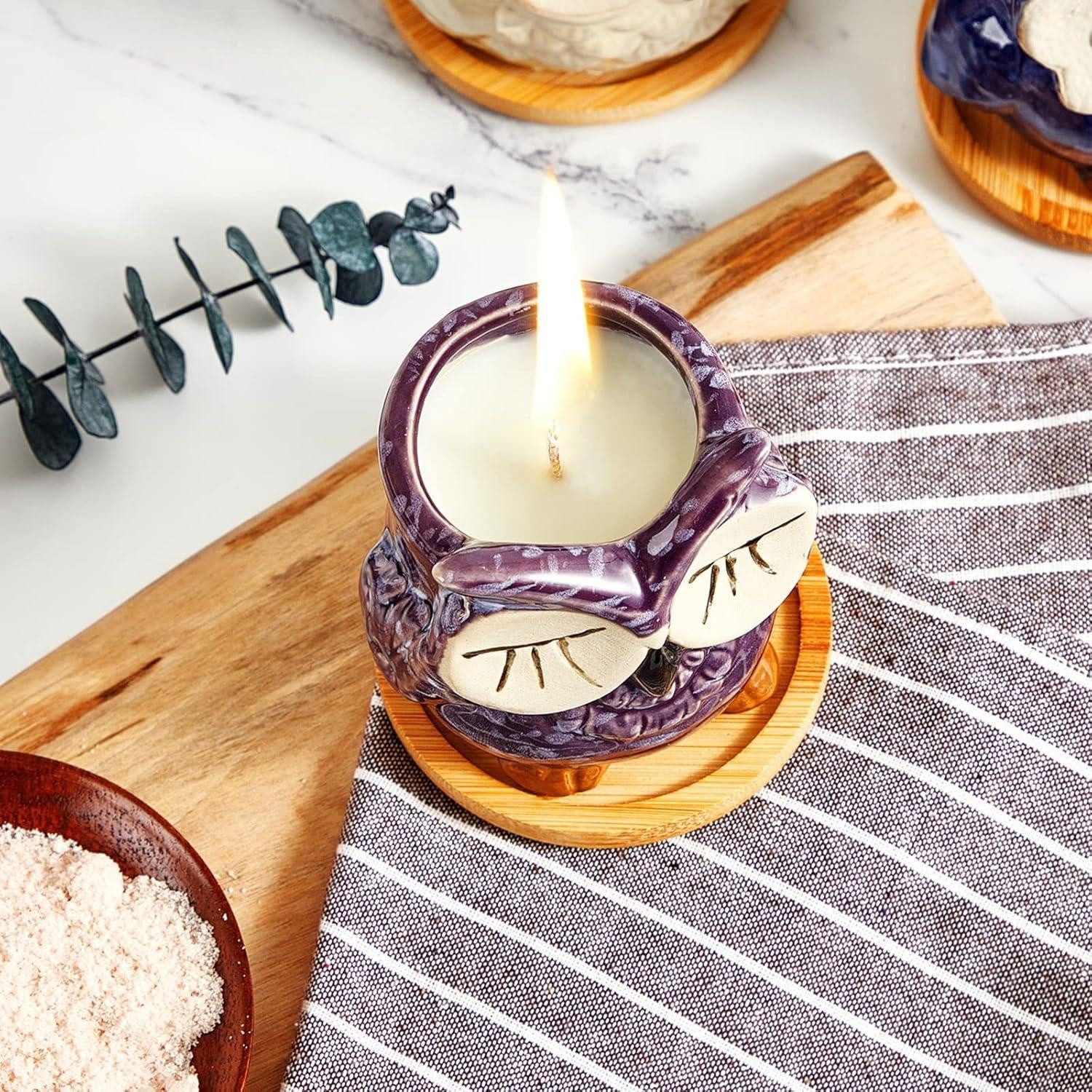 Kinforse Duftkerze Lavendel Duftkerze in Eulen günstig online kaufen