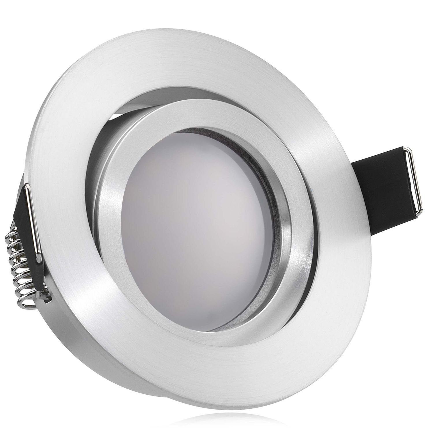 / LED Markenstrah LED Einbaustrahler Aluminium MR16 mit Einbaustrahler LEDANDO GU5.3 Set LED matt