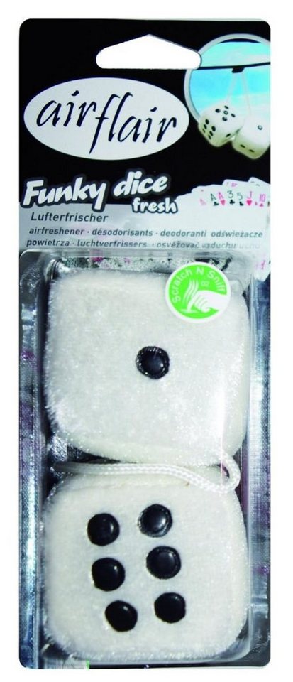 Thumbnail - Airflair Raumduft airflair Lufterfrischer Funky Dice Würfel Fresh