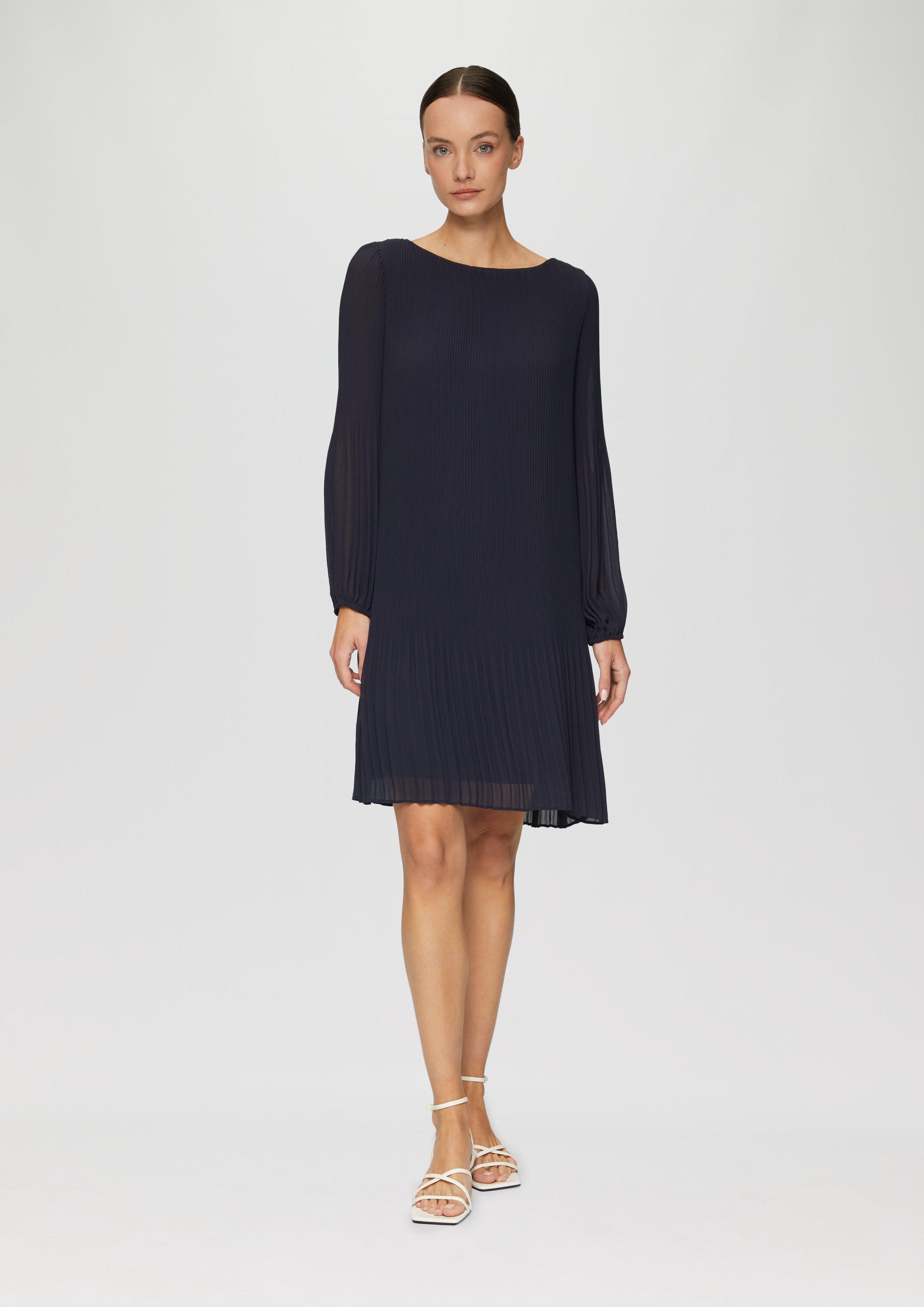 Maxikleid Chiffonkleid im Relaxed Fit mit Plissee