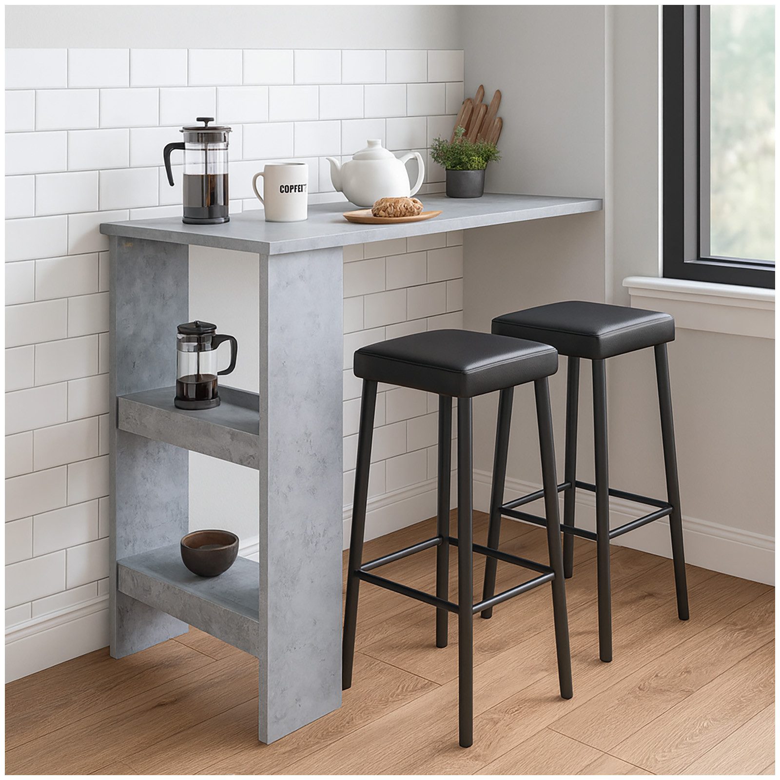 HTI-Living Bartisch Thekentisch Beton Thekla (Stück, günstig online kaufen