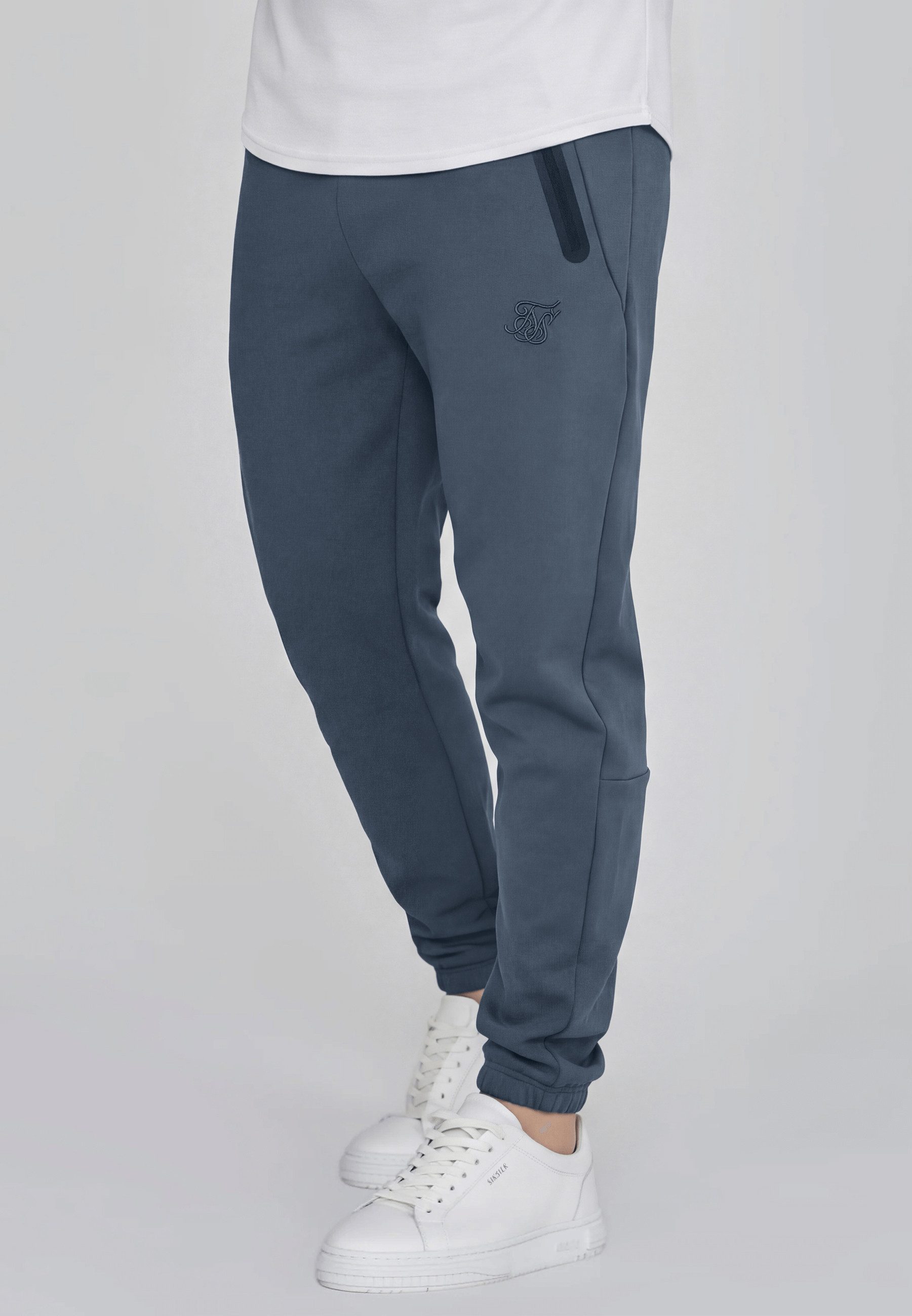 Jogger Pants SikSilk Herren Grau Tapered Joggers