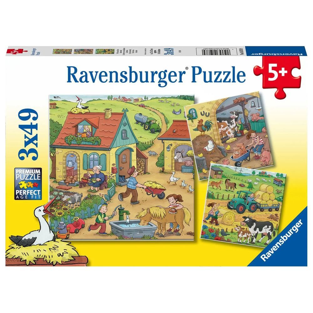 Ravensburger Puzzle Ravensburger Kinderpuzzle - 05078 Viel los auf dem Bauernhof -..., 49 Puzzleteile