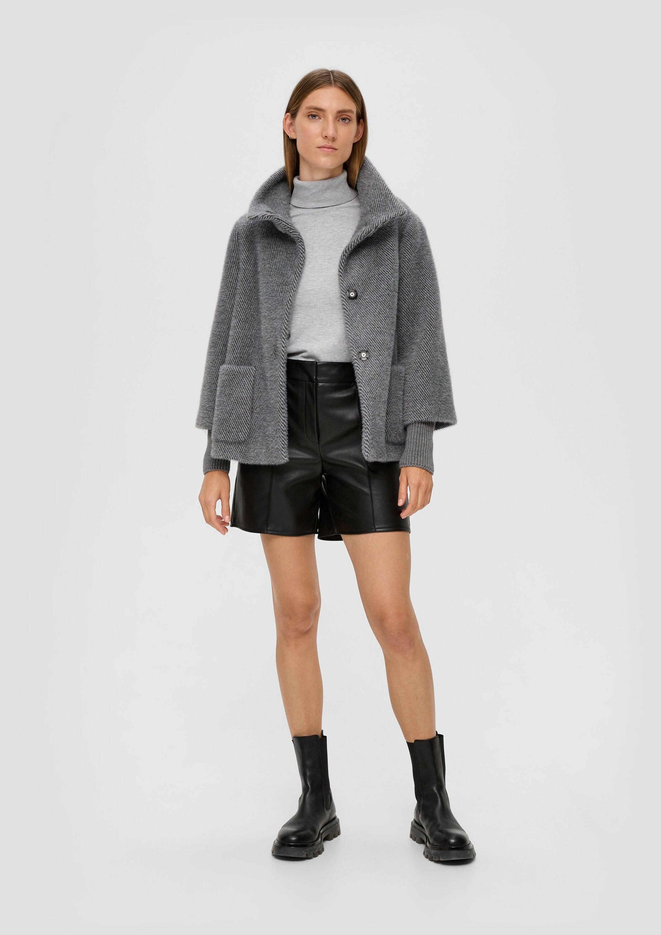 s.Oliver Longpullover Strickpullover Rollkragenpullover aus Viskosemix