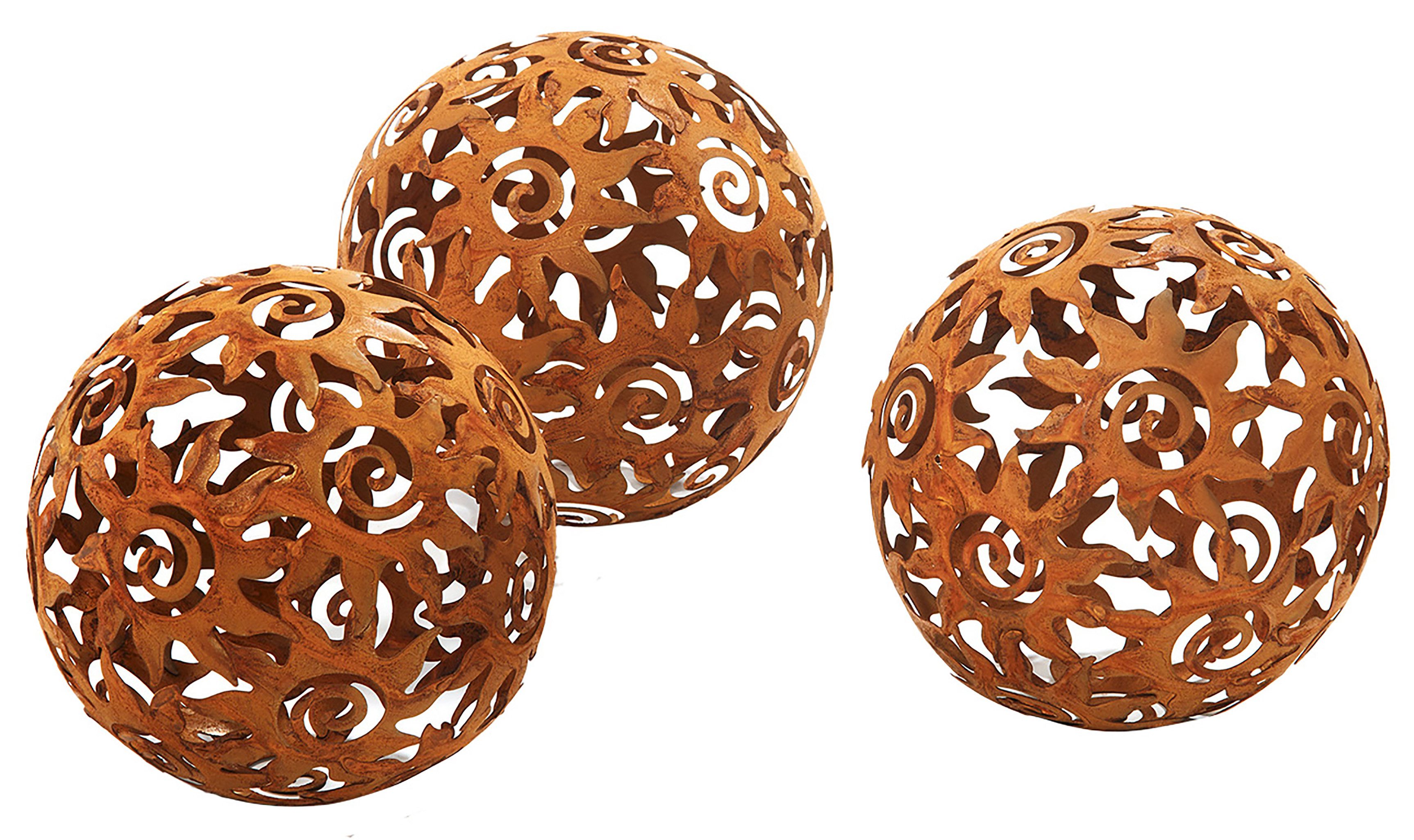 Kobolo Gartenfigur Gartenkugel KASUMA Rostoptik - günstig online kaufen