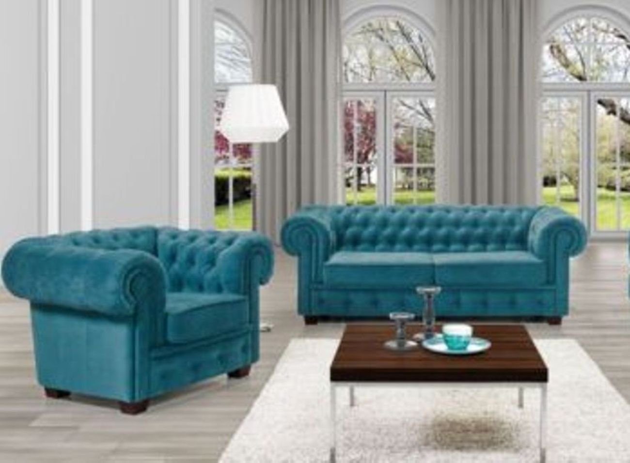 JVmoebel Chesterfield-Sofa in Neu, Sitzer Made stilvolle Chesterfield Europe Moderne 3+1+1 Sofagarnitur