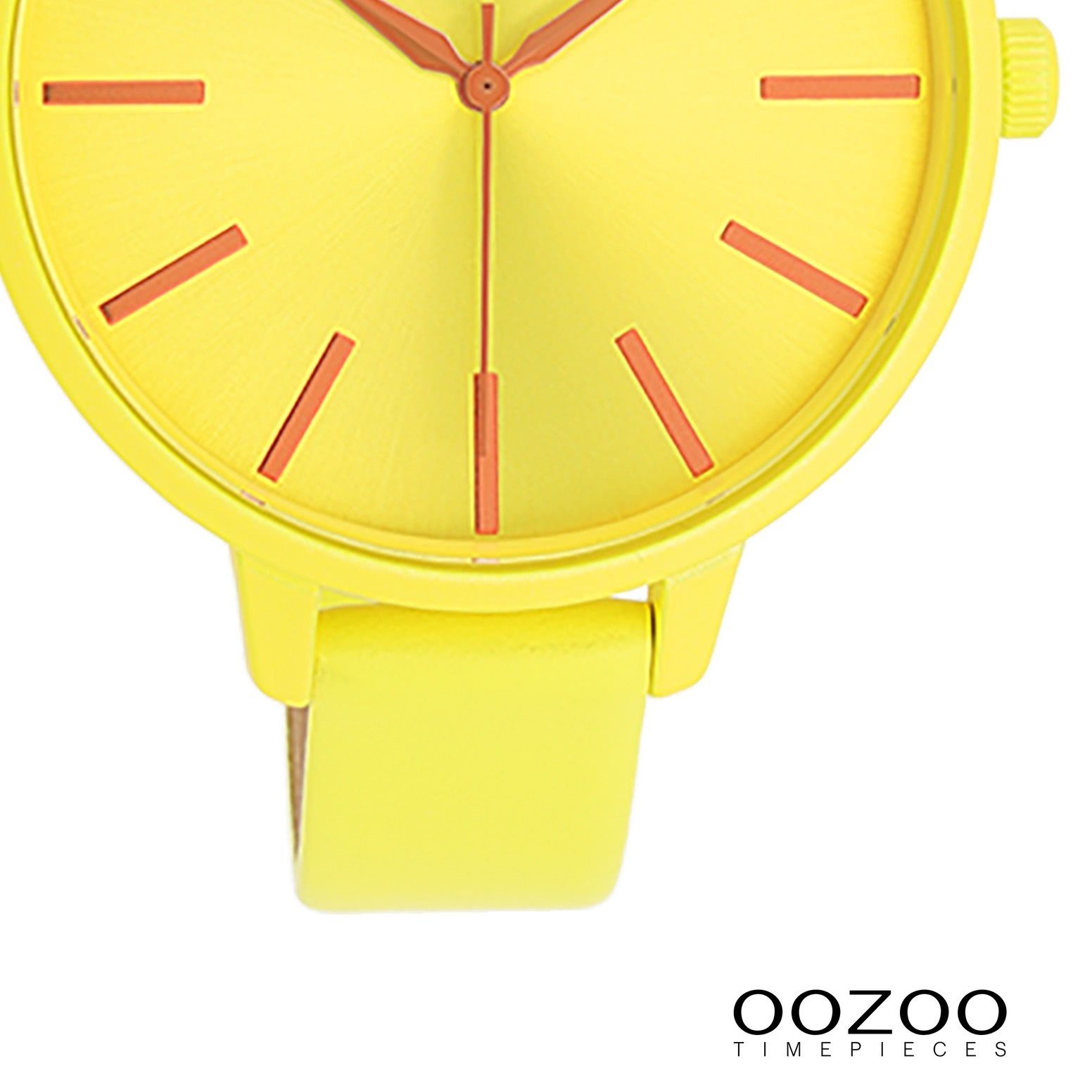 groß Damenuhr Analog, Lederarmband, rund, OOZOO Armbanduhr Oozoo 42mm) Damen Timepieces (ca. Quarzuhr Fashion-Style