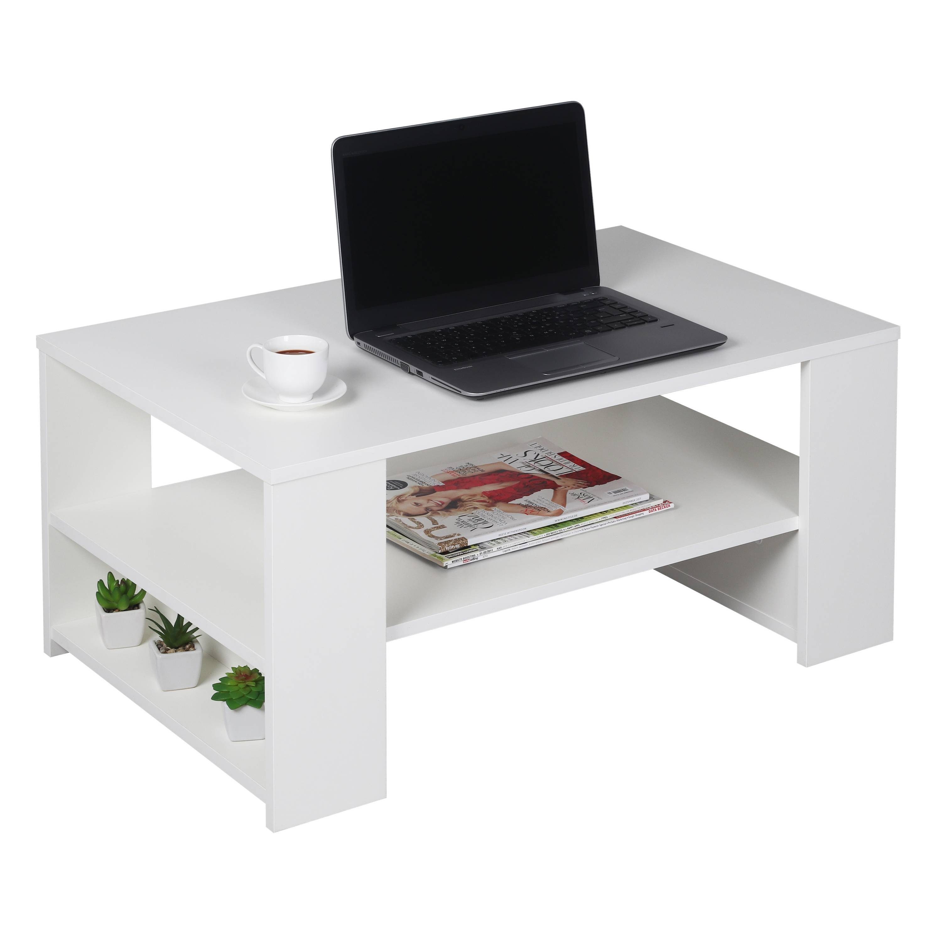 RICOO Wohnzimmertisch WM090-WM (1-St), Sofatisch mit Ablage Wohnzimmer Tisc günstig online kaufen