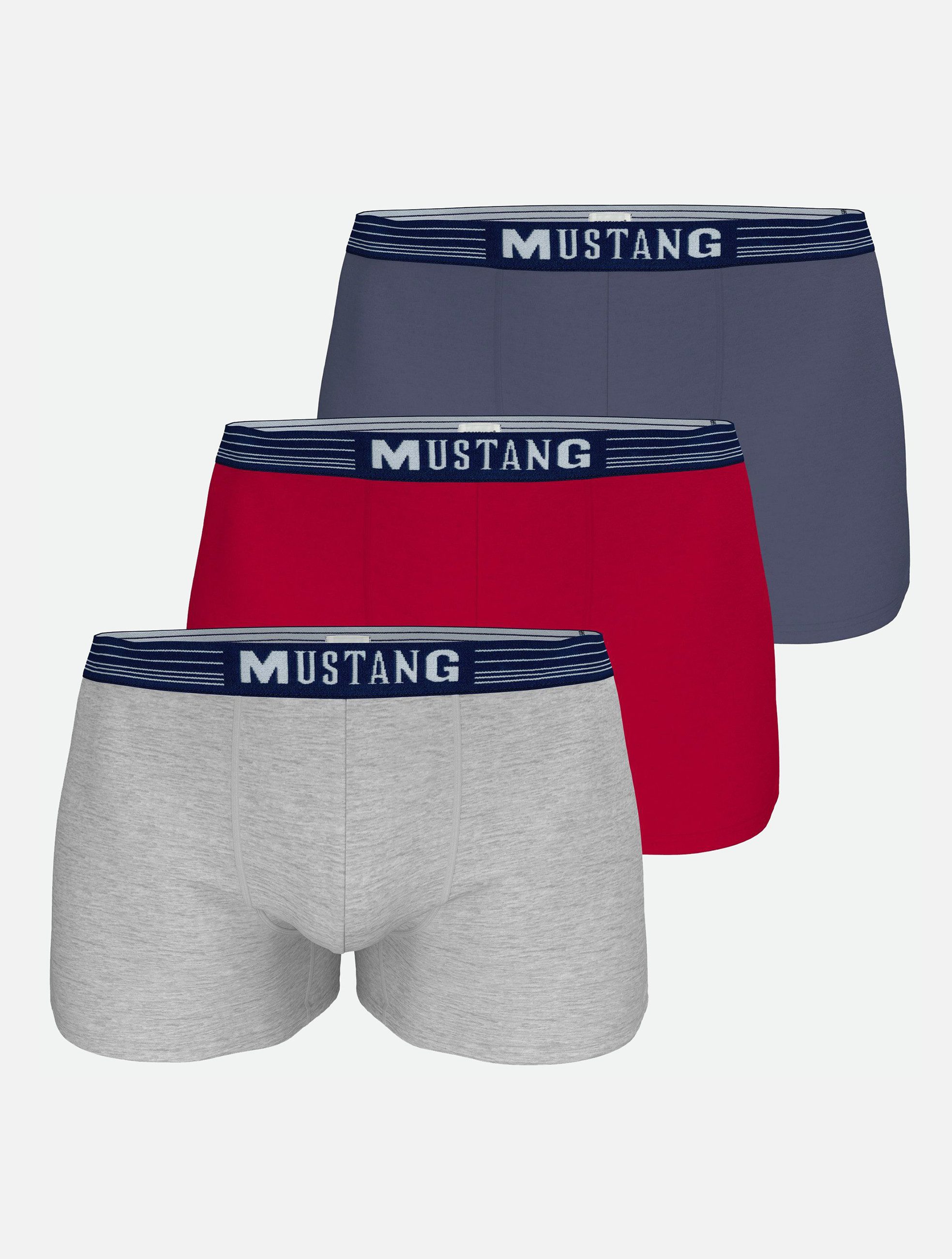 MUSTANG Retro Boxer TYLER SPORT Retro-Pants Herren Unterhose Боксерские мужские трусы, боксерки (Set, 3-St) enge Passform, perfekter Sitz, elastischer Bund, maximaler Komfort