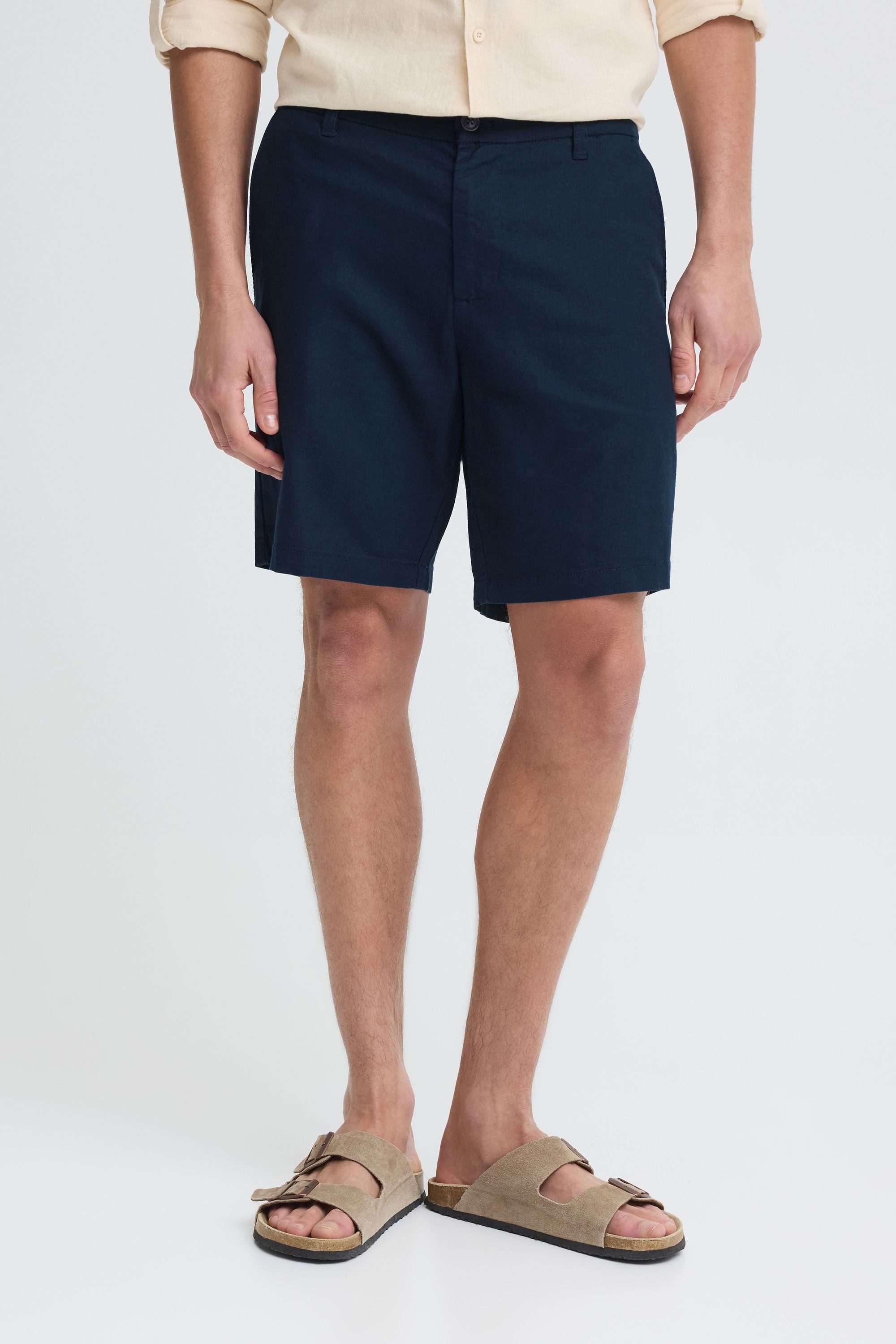 INDICODE Leinenhose IDPassala Leinen-Mix Shorts im Chino-Look