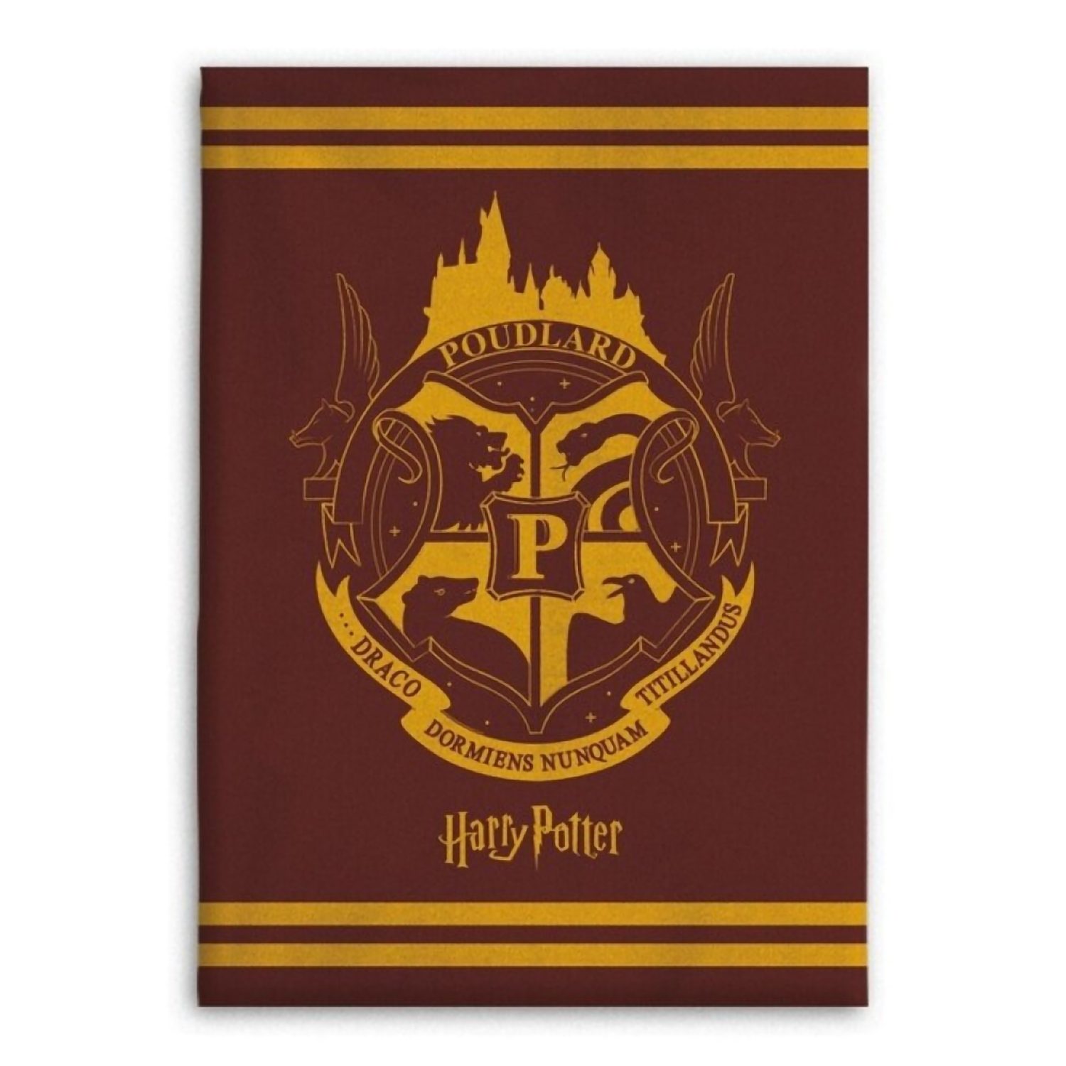 Wohndecke Harry Potter Hogwarts Wappen Flauschdecke Wohndecke 130 x 160 cm, AY!Max, Langlebig