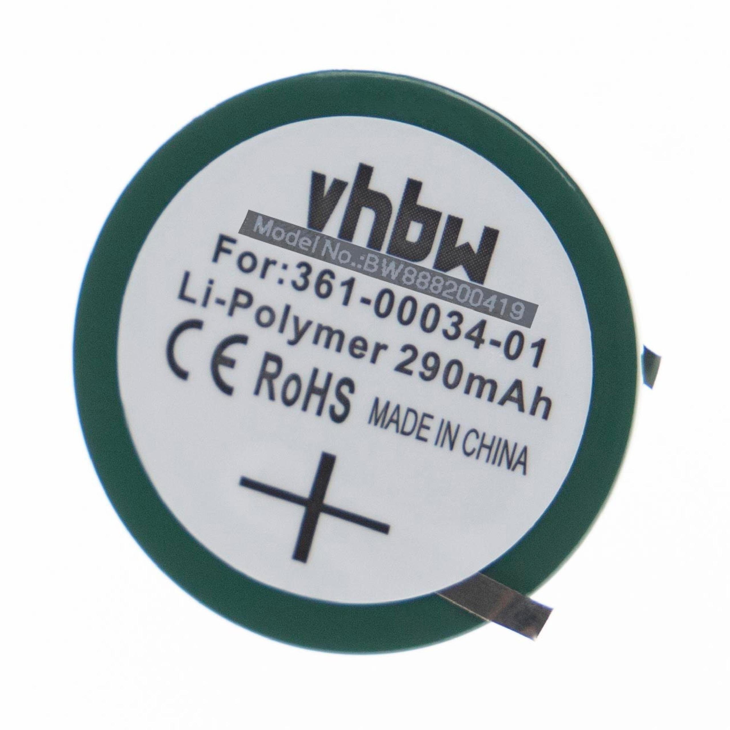 vhbw kompatibel mit Garmin Forerunner 410CX, 405, 405CX, 410 Akku Li-Polymer 290 mAh (3,7 V)