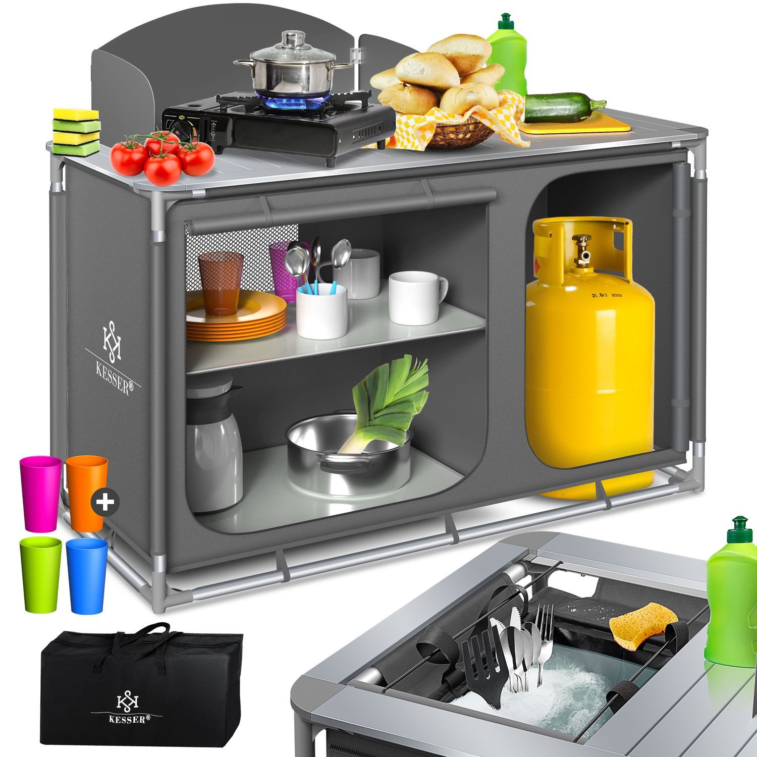 KESSER Campingschrank Campingschrank, Campingküche mit Aluminiumgestell günstig online kaufen