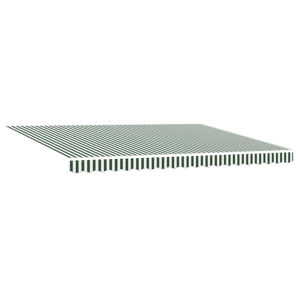 Markise Markisenersatzstoff Grün und Weiß 430 x 295 cm Polyester