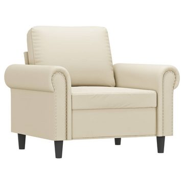 vidaXL Sofa Sessel Creme 60 cm Kunstleder