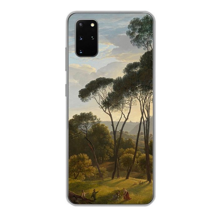 MuchoWow Handyhülle Italienische Landschaft mit Zirbelkiefer - Gemälde von Hendrik Voogd Phone Case Handyhülle Samsung Galaxy S20 Plus Silikon Schutzhülle