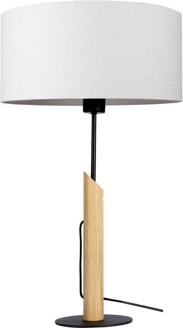 andas Tischleuchte »GJOVIK«, Fuß der Tischlampe aus edlem Eichenholz, hochwertiger Textilschirm, Made in Europe-Otto