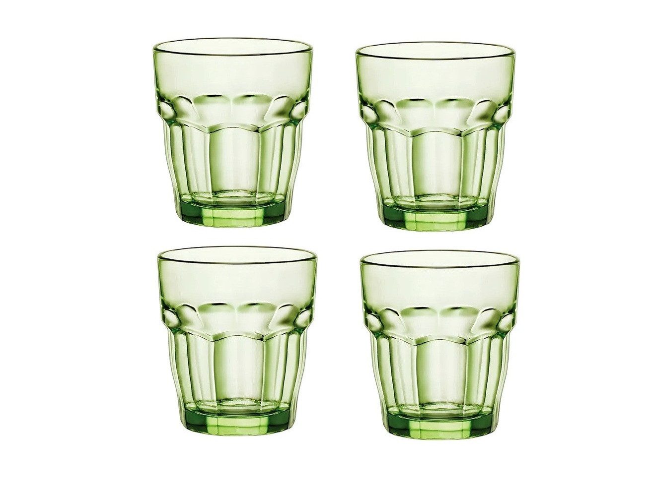 Bormioli Rocco Whiskyglas 4 x Trinkglas Cocktailglas ROCK BAR LOUGE 270ml Grün