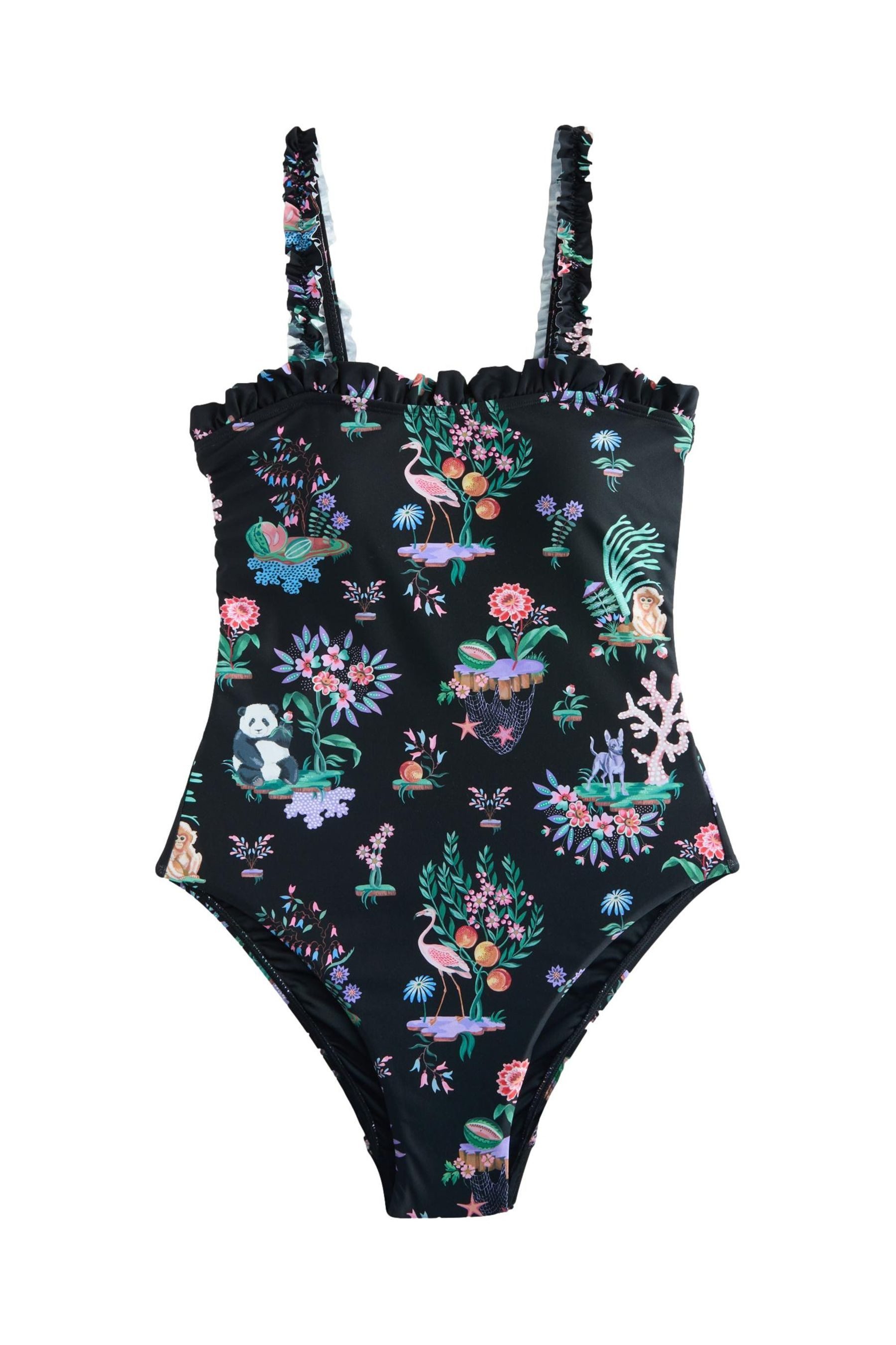 Cath Kidston Badeanzug Cath Kidston gerüschter Badeanzug mit Island-Print (1-St)