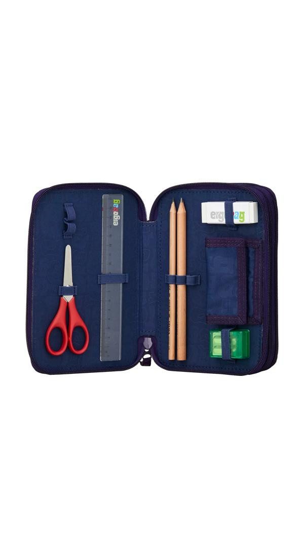ergobag Federmäppchen Maxi Mäppchen, (41-tlg), mit Stiften befüllt