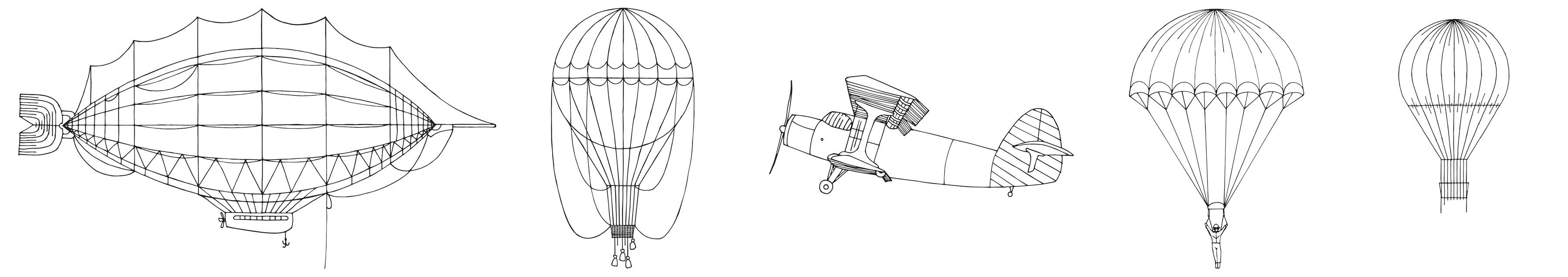 Motiv, gut matt, hochwaschbeständig Marburg Kindertapete, St), (1 Flugzeug, lichtbeständig, Zeppelin,