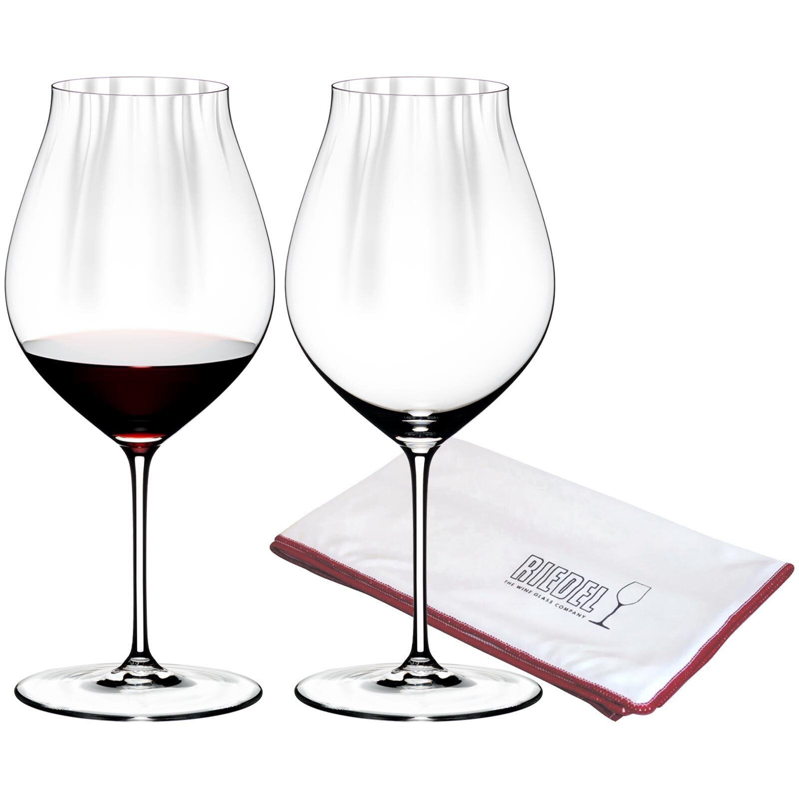 RIEDEL THE WINE GLASS COMPANY Rotweinglas Performance Pinot Noir Gläser inklusive Poliertuch, Glas