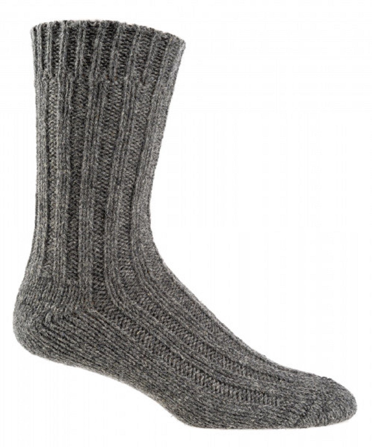 An der Spitze Socks 4 Fun Socken Socks 4 Fun Wollsocken 2er Paar) 2-Paar, 2 grau mit 100% Alpaka Bündel (2er-Pack, 6519