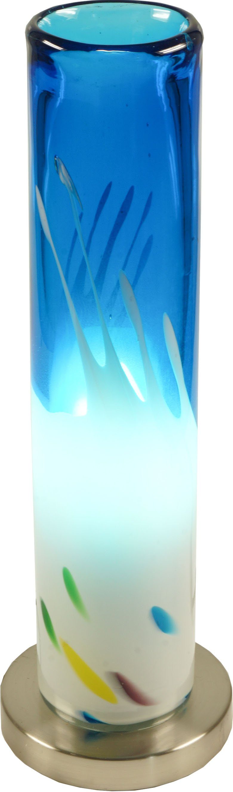 Guru-Shop Tischleuchte Murano blau, inklusive - Kokopelli Tischleuchte nicht Leuchtmittel