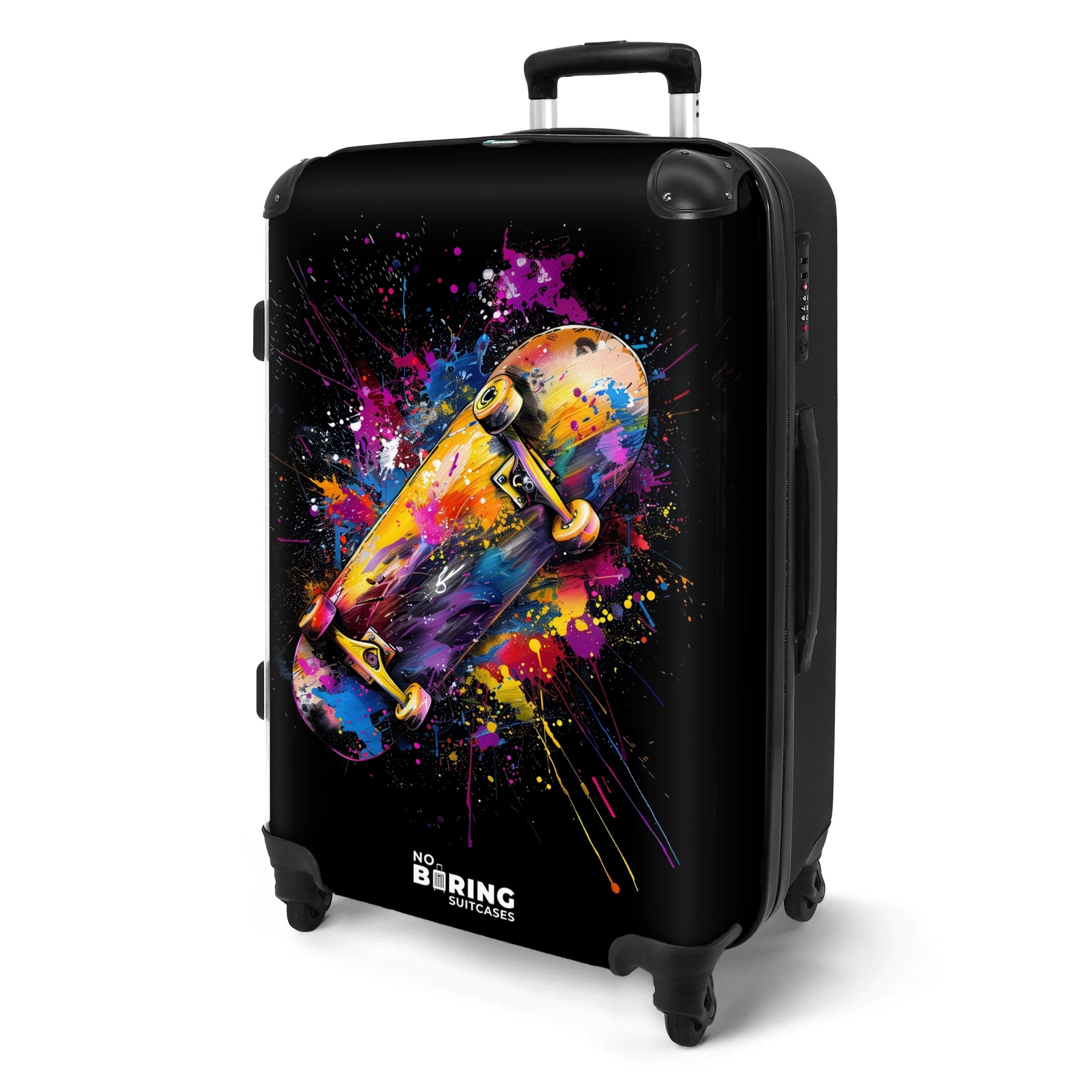 NoBoringSuitcases.com© Hartschalen-Trolley Skateboard mit Graffiti 67 günstig online kaufen