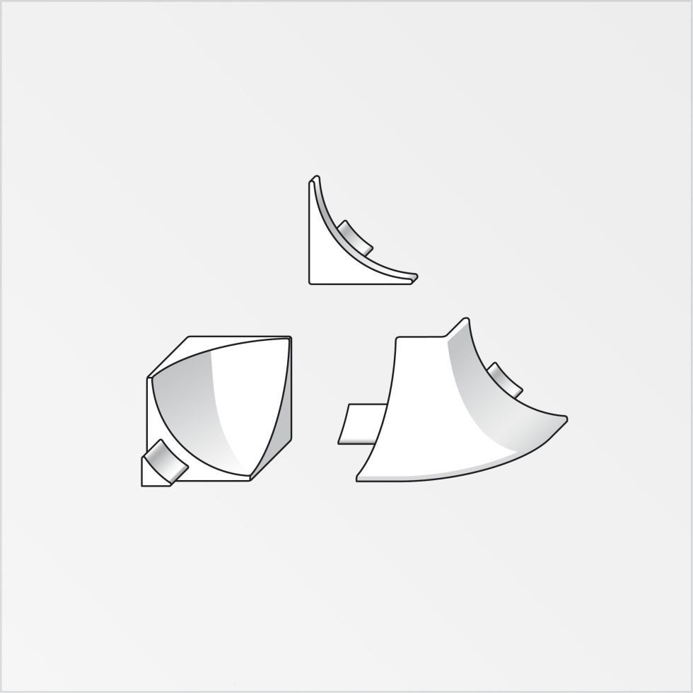 alfer Sockelleisten-Aussenecke alfer Zubehör-Set 12 mm 12 mm PVC (Kunststoff)
