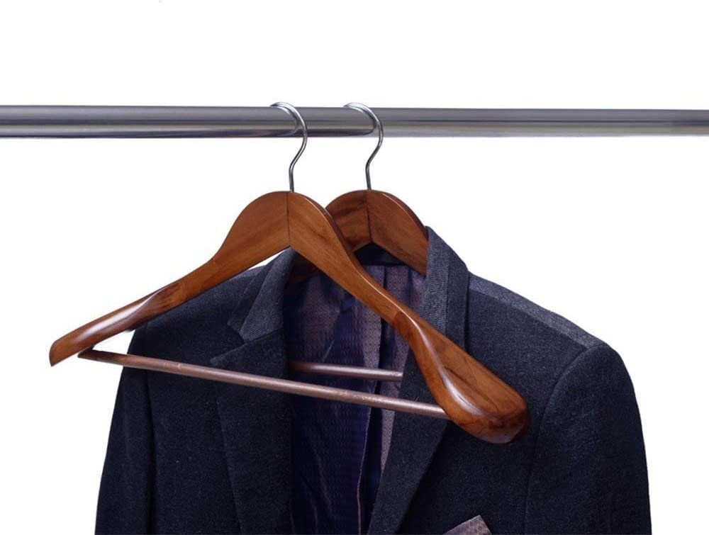 Holz Kleiderbügel Kleiderbügel extra mit aus breiter Liszton Dunkle Stück Schulterauflage Farbe 10