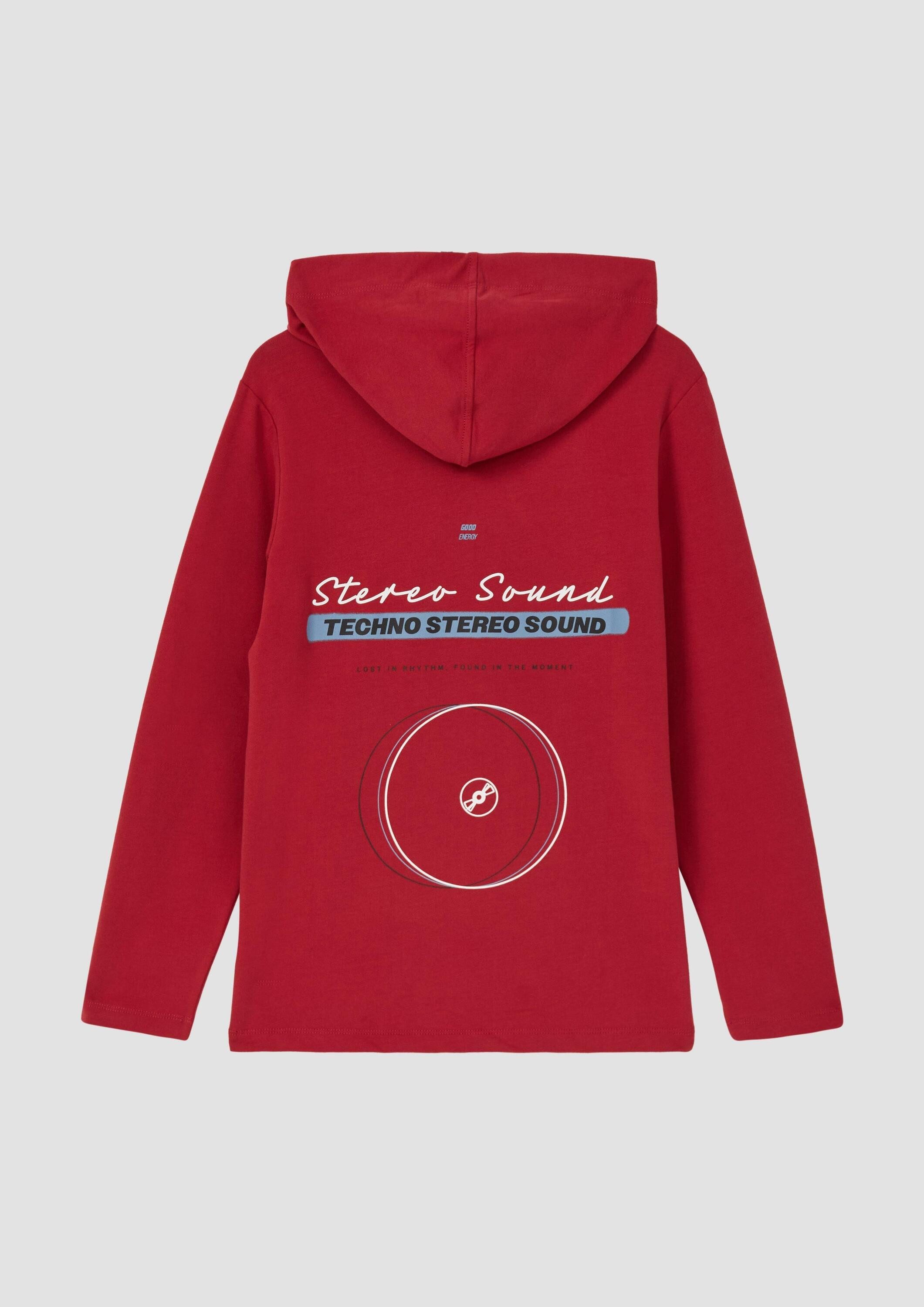 s.Oliver Sweatshirt T-Shirt Langarmshirt aus leichtem Sweat mit Front- und Rückenprint