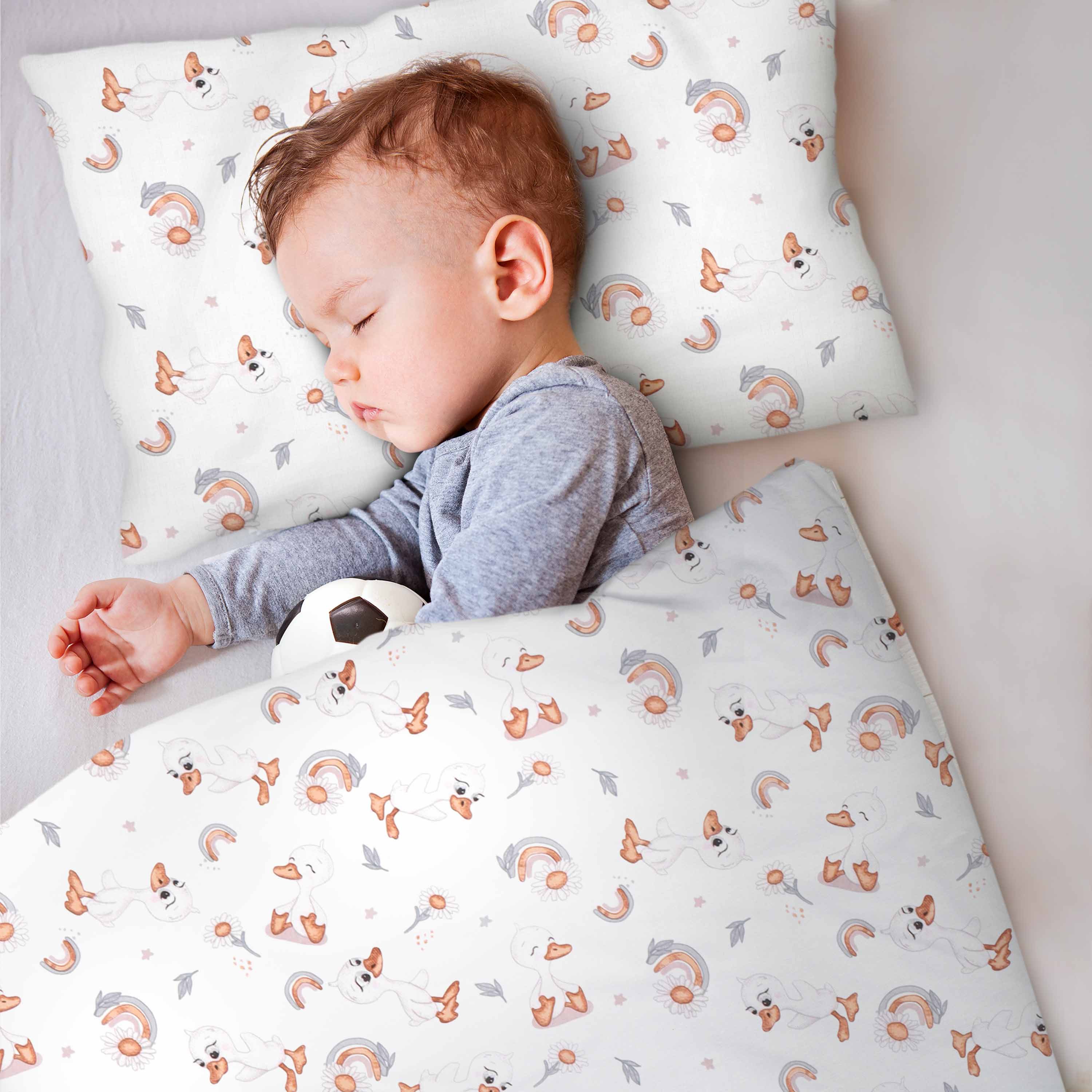 Amilian Kinderbettwäsche 100x135 - Bettwäsche Kinder - Kopfkissenbezug 40x60 cm Babybettwäsche, 2 teilig, 100% Baumwolle, für Mädchen und Jungen