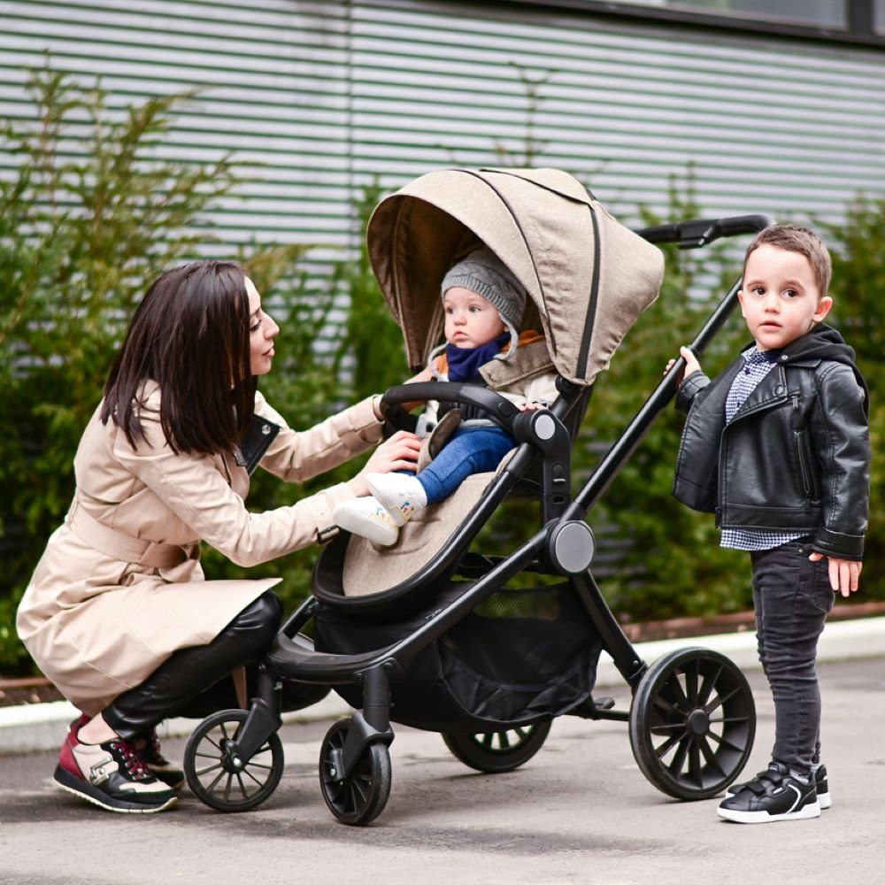 Babyschale Lorelli Sitzeinheit beige Korb Ramona Kombi-Kinderwagen Wickeltasche Kombikinderwagen 1, 3 in