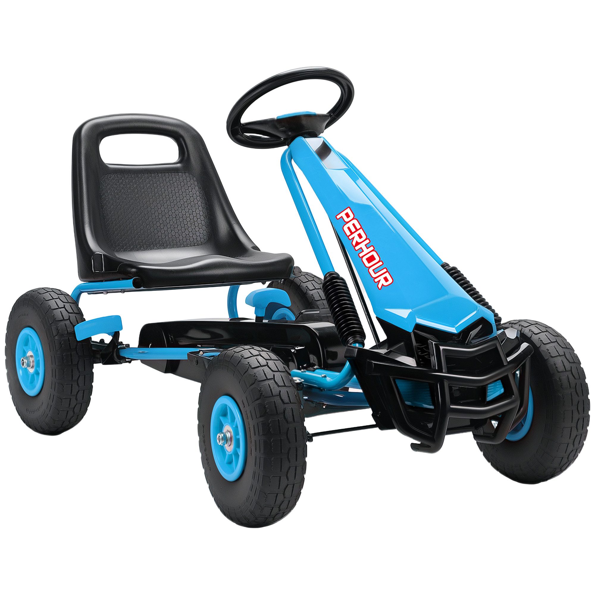 Go-Kart Tretauto mit Handbremse, verstellbarem Sitz, Pedalantrieb