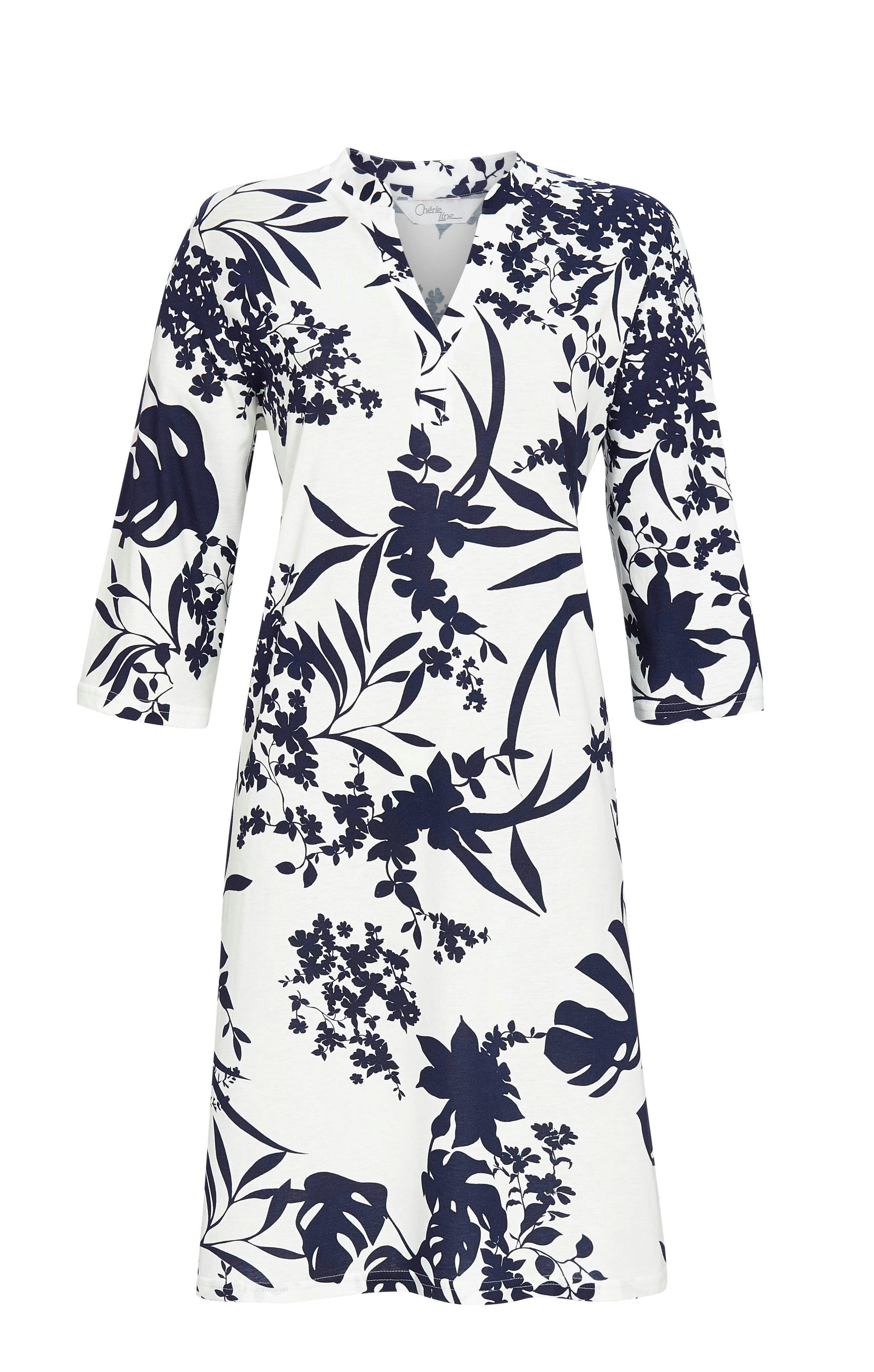 Chérie Line Nachthemd Sleepshirt im Tunika-Stil günstig online kaufen