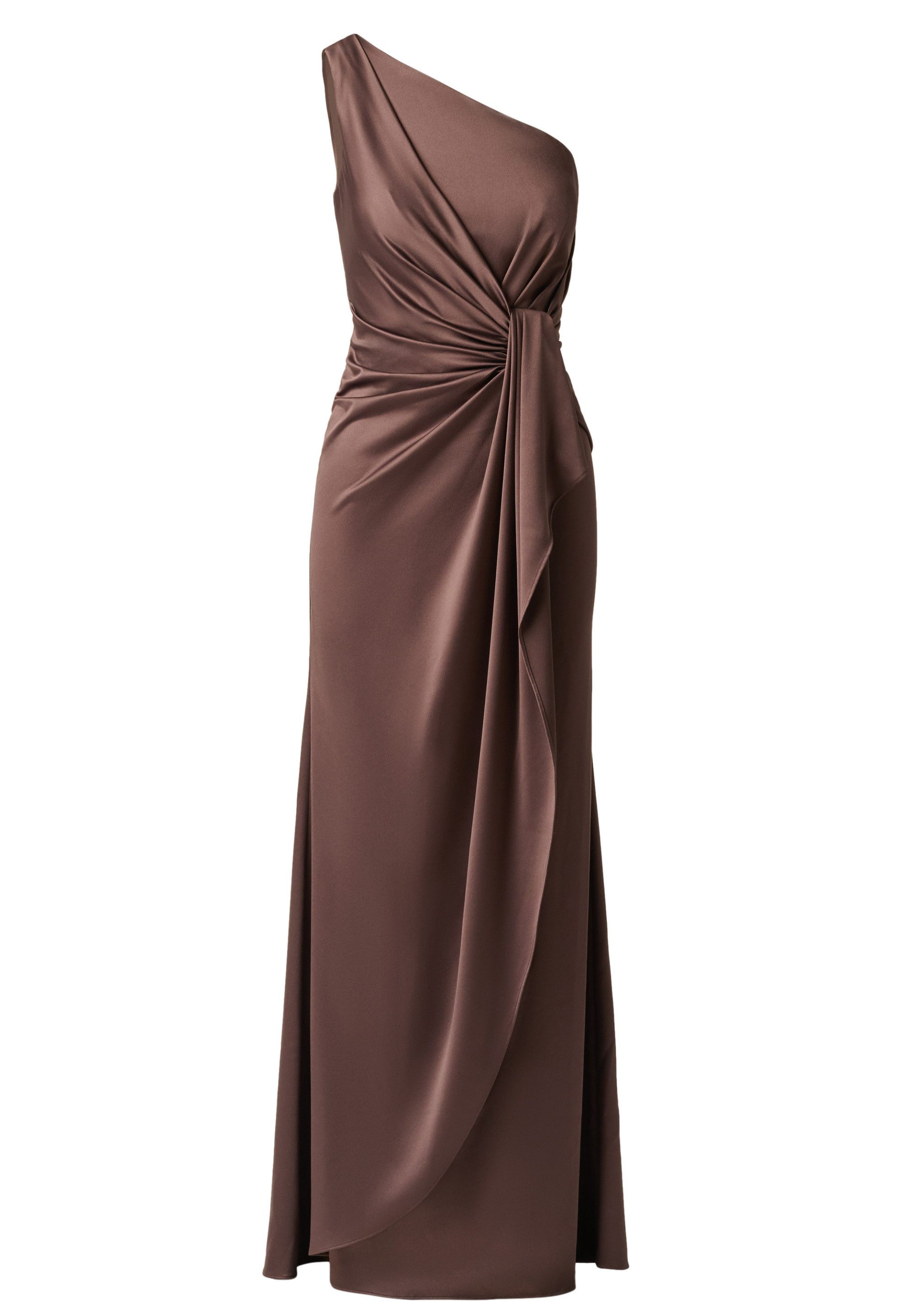 Adrianna Papell Abendkleid One Shoulder Satin Gown Schlankes und skulpturales Ein-Schulter-Satin-Kleid