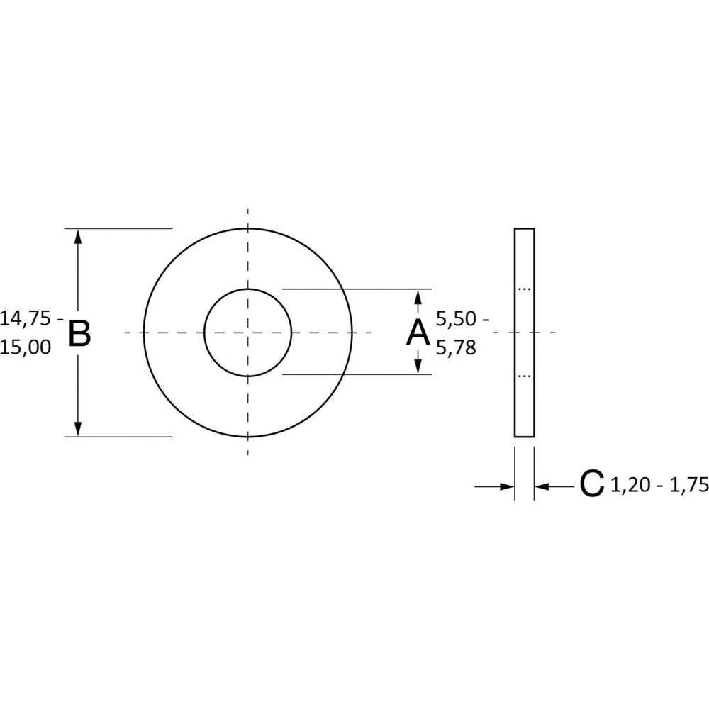 Thumbnail - PB Fastener Unterlegscheibe Keramikunterlegscheibe M5
