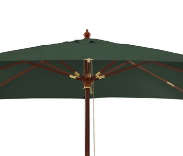 Kai Wiechmann Sonnenschirm Quadratischer Balkonschirm 300 cm als hochwertiger Sonnenschutz, Gartenschirm aus Holz mit Windauslass & UPF 50+