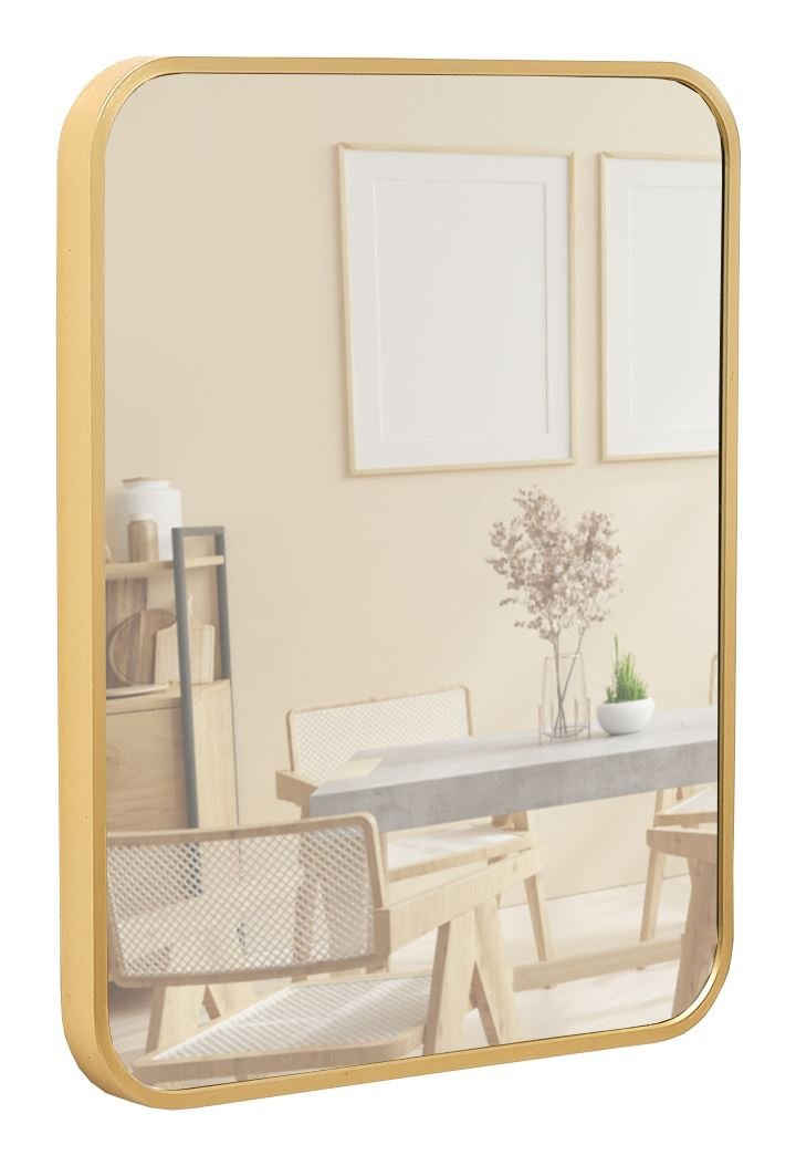 Terra Home Wandspiegel Spiegel Metallrahmen Schminkspiegel 40x50 gold