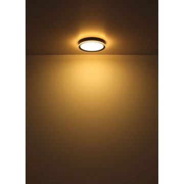 Globo Deckenleuchte Deckenleuchte Wohnzimmer Rund LED Deckenlampe Flur 50 cm Aluminium