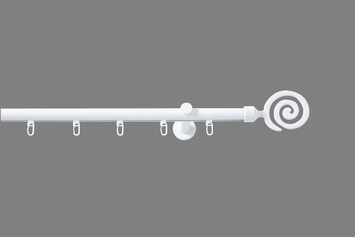 Innenlaufschiene Espiral, Good Life, Ø 20 mm, 1-läufig, Fixmaß, mit Bohren, verschraubt, Aluminium, Metall